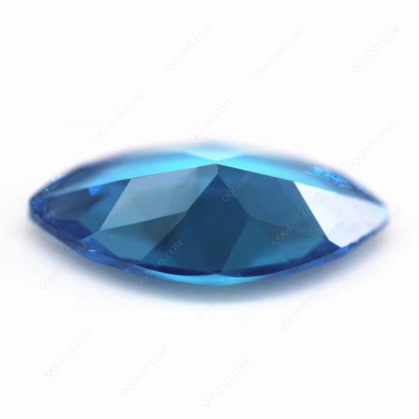 Marquise Shape Machine Cut Aquamarine/aqua Blue/blue Topaz Cubic Zircon Loose Gemstone Synthetic Marquise CZ Stones - Image 2
