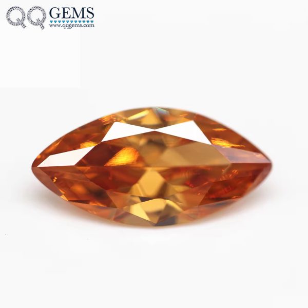 Champagne/D-champagne Marquise Cut Cubic Zirconia Loose Gemstones Synthetic Machine Cut Marquise Shape CZ Stone