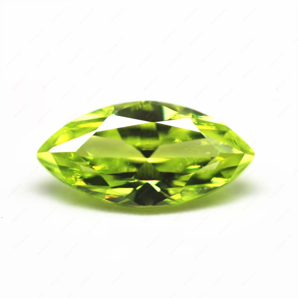 Apple Green/D-apple Green Cubic Zirconia Loose Gemstone Synthetic Marquise Shape CZ Stones - Image 5