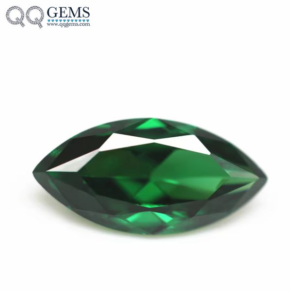 Light Green/emerald Green Cubic Zirconia Loose Gemstones Synthetic Marquise Shape CZ Stones