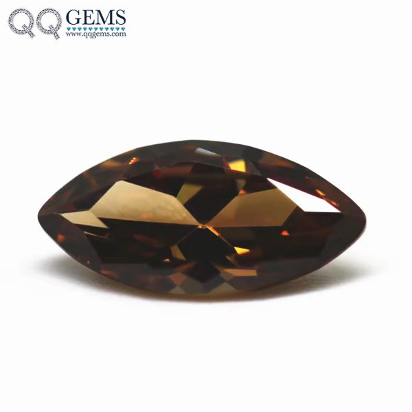 Coffee/dark Coffee Cubic Zirconia Loose Gemstone Synthetic Marquise Shape CZ Zirconia Stones