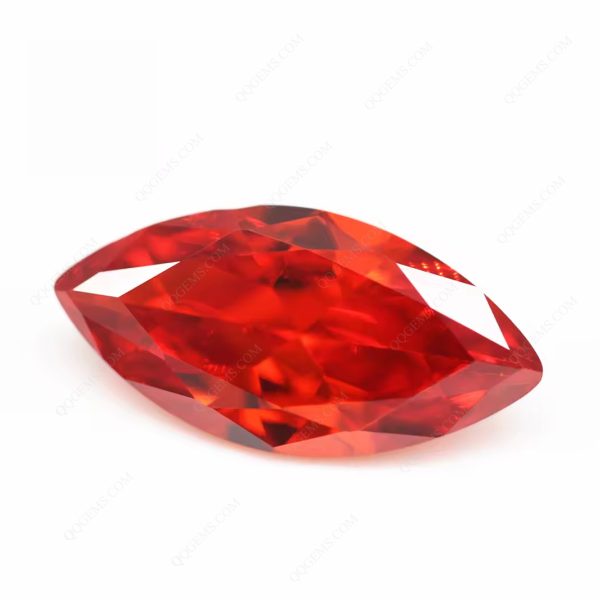 Orange/orange Red Marquise Shape Cubic Zirconia Loose Gemstones Synthetic Marquise Faceted Cut CZ Zirconia Stone - Image 3