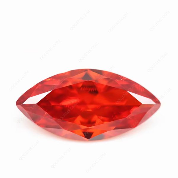 Orange/orange Red Marquise Shape Cubic Zirconia Loose Gemstones Synthetic Marquise Faceted Cut CZ Zirconia Stone - Image 5