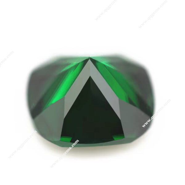 Green/dark Green Cubic Zirconia Loose Gemstones Synthetic Bright Cut Cushion Shape CZ Stones - Image 5
