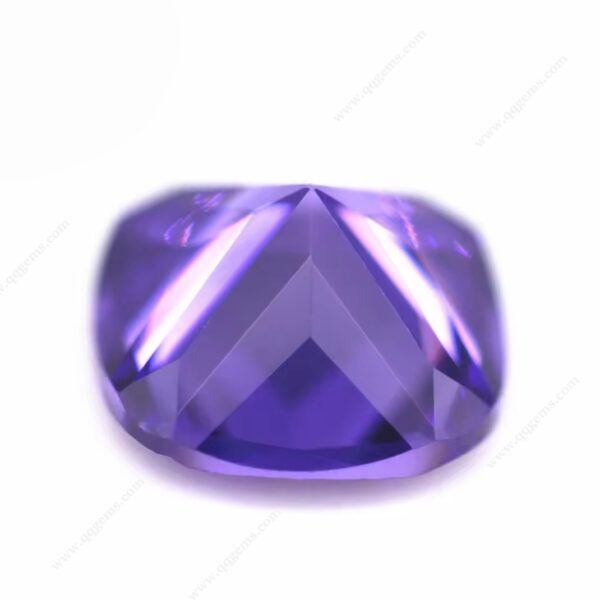 Violet/dark Violet Cushion Cut Cubic Zirconia Loose Gemstones - Image 4