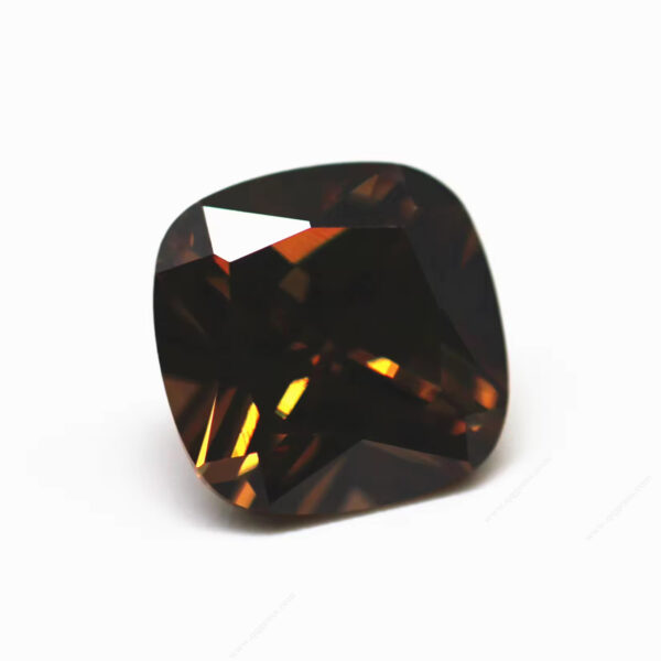 Coffee/dark Coffee Cushion Shaped Cubic Zirconia Loose Gemstones Synthetic Cushion Diamond Cut CZ - Image 3