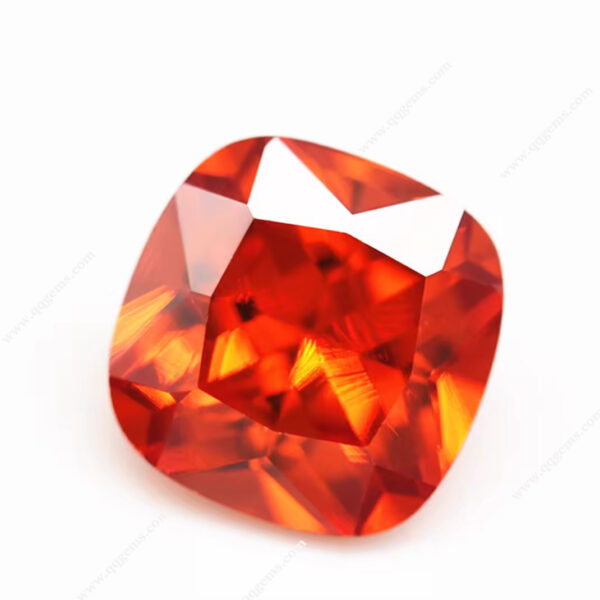 Orange/orange Red Cushion Cut Cubic Zirconia Loose Gemstone Synthetic Machine Cut Cushion Shape CZ Zirconia Stones - Image 2