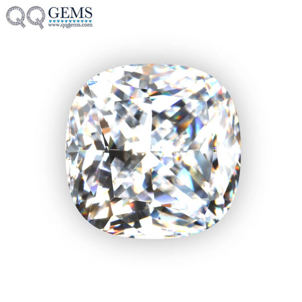 White Colorless Cushion Cut Cubic Zirconia Loose Gemstones Synthetic Machine Cut Cushion Shape CZ Zircon Stones