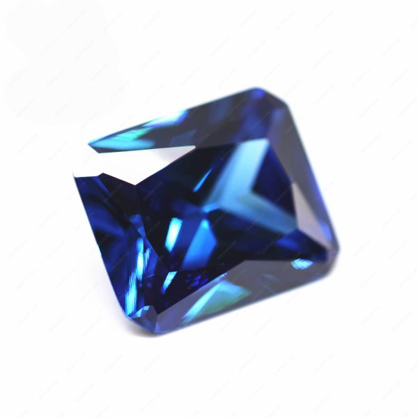 L-sapphire Blue/sapphire Blue Cubic Zirconia Loose Gemstone Synthetic Princess Cut Octagon CZ Gems Stones - Image 5