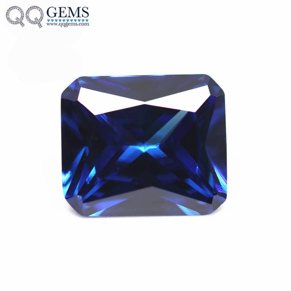 L-sapphire Blue/sapphire Blue Cubic Zirconia Loose Gemstone Synthetic Princess Cut Octagon CZ Gems Stones