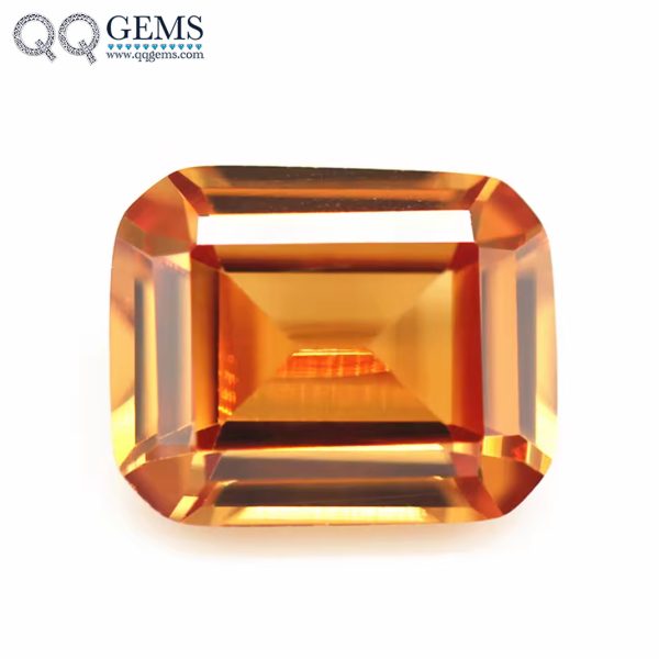 Champagne/dark-champagne Octagon Step Cut Cubic Zirconia Gemstones Synthetic Machine Cut Octagon Shape CZ Stones