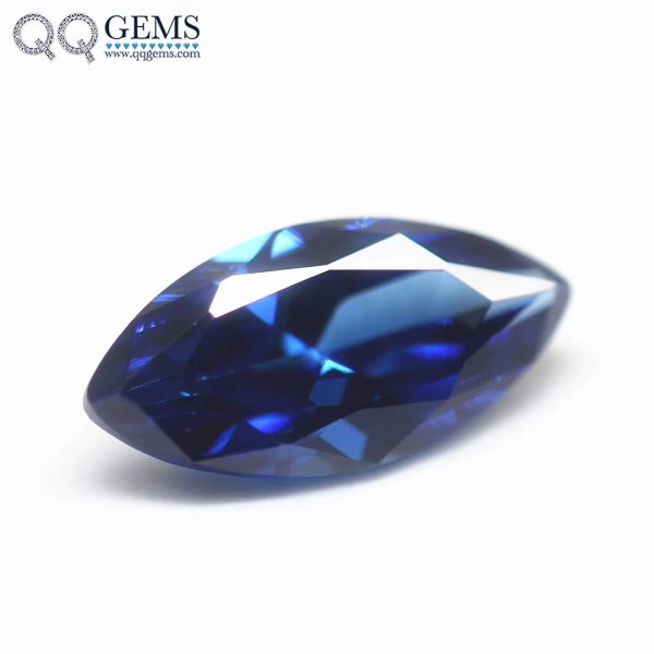 Sapphire Blue Cubic Zirconia Loose Gemstones Synthetic Marquise Cut CZ Stones