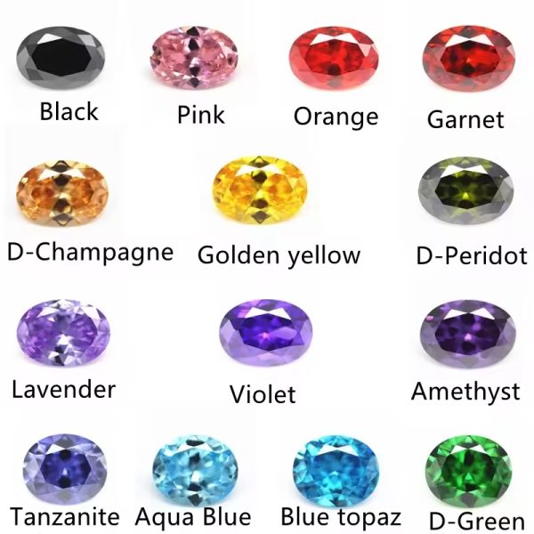Oval Shape Amethyst/D-amethyst Cubic Zirconia Loose Gemstones Synthetic Oval Cut CZ Stones - Image 6