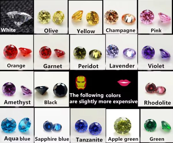 Garnet/D-garnet Cubic Zirconia Loose Gems Synthetic Oval Shape Faceted Cut CZ Stones - Image 8