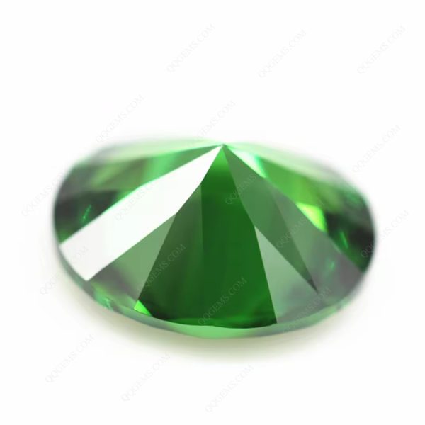 L-green/emerald Green Color Cubic Zirconia Loose Gems Synthetic Diamond Cut Oval Shape CZ Stones - Image 2