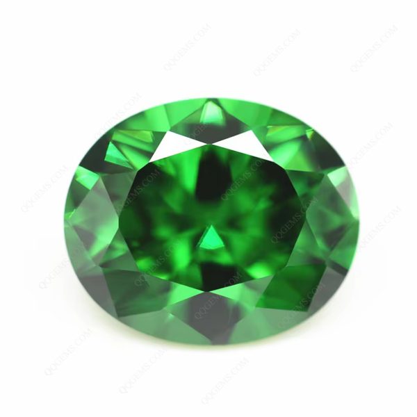 L-green/emerald Green Color Cubic Zirconia Loose Gems Synthetic Diamond Cut Oval Shape CZ Stones - Image 3