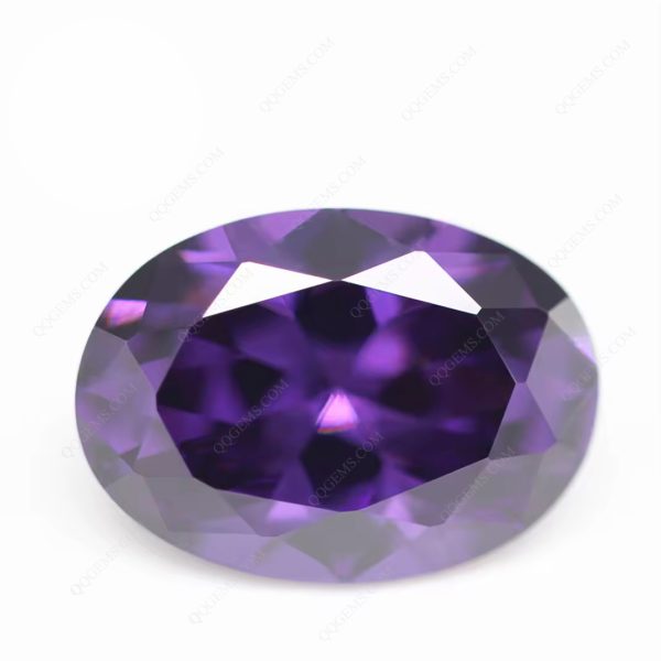 Oval Shape Amethyst/D-amethyst Cubic Zirconia Loose Gemstones Synthetic Oval Cut CZ Stones - Image 2
