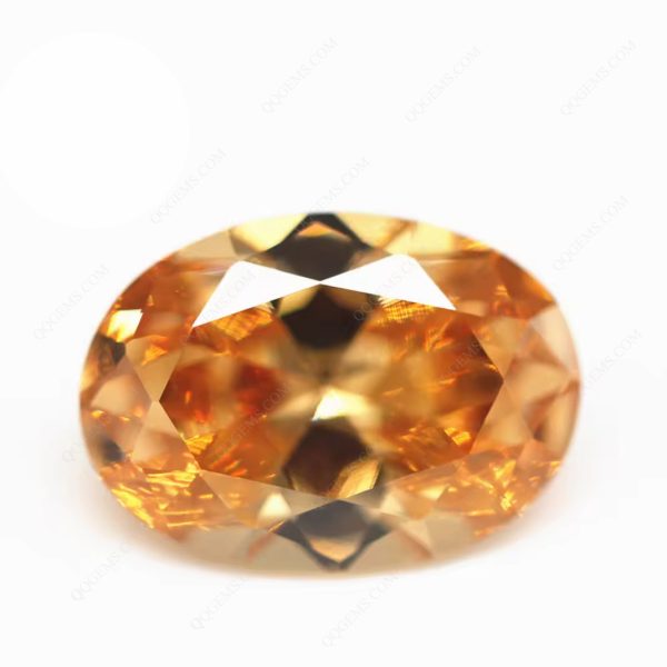 Champagne/D-champagne Cubic Zirconia Loose Gems Synthetic Oval Faceted Cut CZ Stones - Image 3