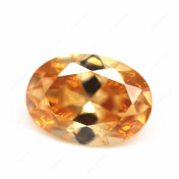 Champagne/D-champagne Cubic Zirconia Loose Gems Synthetic Oval Faceted Cut CZ Stones - Image 5
