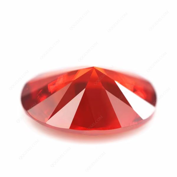 Orange/orange Red Cubic Zirconia Loose Gemstones Synthetic Oval Shape Faceted Cut CZ Stones - Image 5