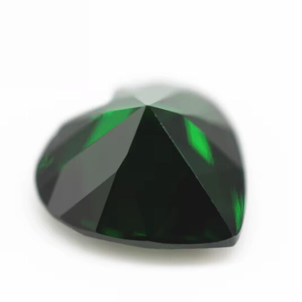 Heart Cut Emerald Green/dark Green Cubic Zirconia Loose Gemstones Synthetic Heart Shape Cubic Zirconia Gems - Image 2