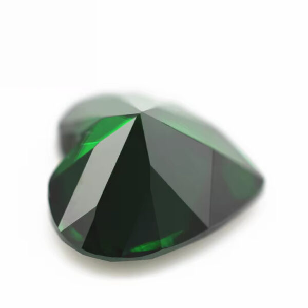 Heart Cut Emerald Green/dark Green Cubic Zirconia Loose Gemstones Synthetic Heart Shape Cubic Zirconia Gems - Image 3