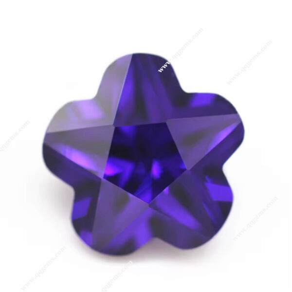 Multi Color Faceted Cut Flower Cut Cubic Zirconia Loose Gemstones Synthetic Flower Shape CZ Stones - Image 2