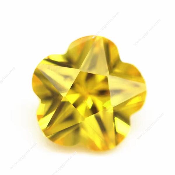 Multi Color Faceted Cut Flower Cut Cubic Zirconia Loose Gemstones Synthetic Flower Shape CZ Stones - Image 3