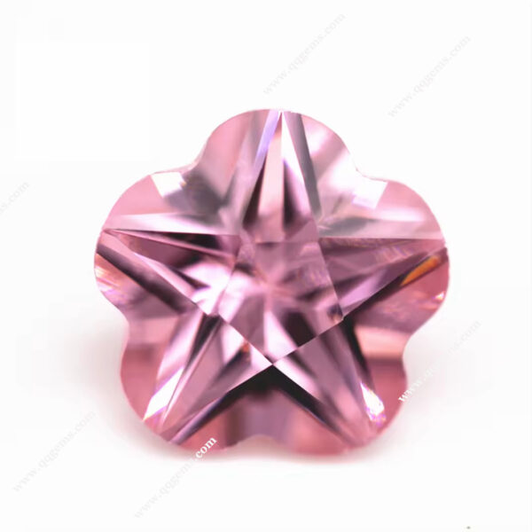 Multi Color Faceted Cut Flower Cut Cubic Zirconia Loose Gemstones Synthetic Flower Shape CZ Stones - Image 5