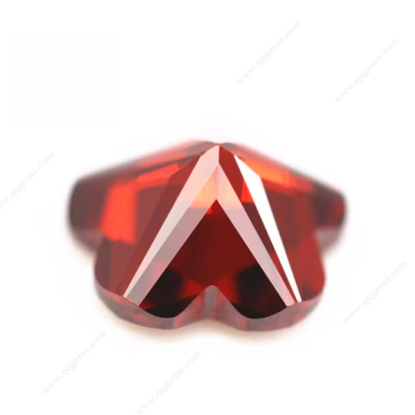 Garnet/dark Garnet Diamond Cut Flower Cut Cubic Zirconia Loose Gemstones Synthetic Flower Shape CZ Stones - Image 2