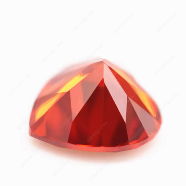 Orange/orange Red Heart Cut Cubic Zirconia Gemstones Synthetic Faceted Cut Heart Shape Zirconia CZ Stones - Image 4