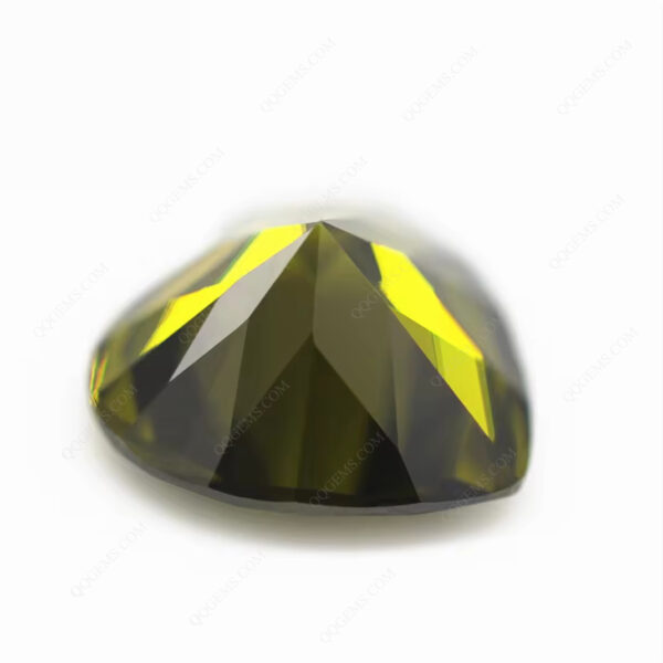 Peridot/D-peridot Heart Cut Cubic Zirconia Gemstones Synthetic Machine Cut Heart Shape Zirconia CZ Stones - Image 2