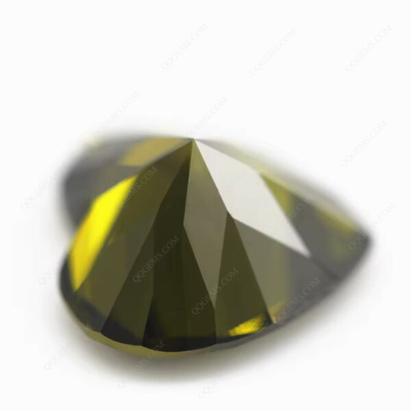 Peridot/D-peridot Heart Cut Cubic Zirconia Gemstones Synthetic Machine Cut Heart Shape Zirconia CZ Stones - Image 6