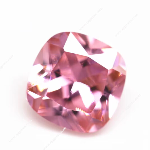 Pink Color Cushion Shaped Cubic Zirconia Loose Gemstones Synthetic Diamond Cut Cushion Shape CZ Stones - Image 2