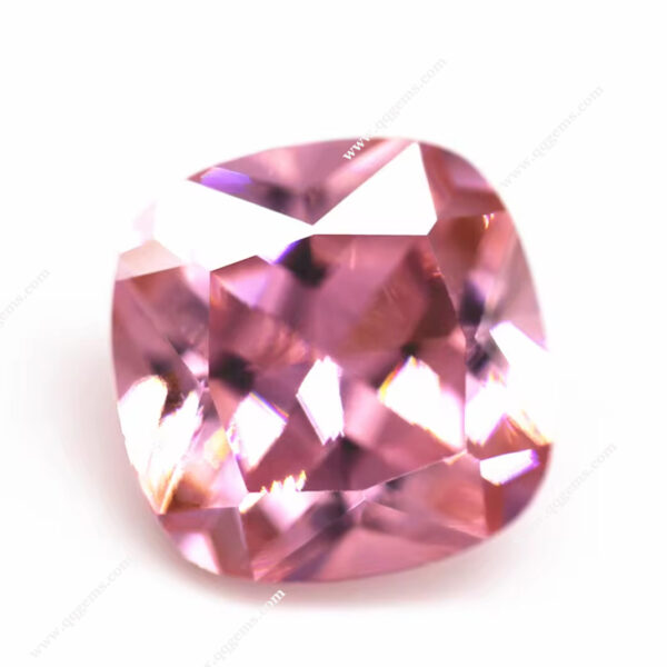 Pink Color Cushion Shaped Cubic Zirconia Loose Gemstones Synthetic Diamond Cut Cushion Shape CZ Stones - Image 4