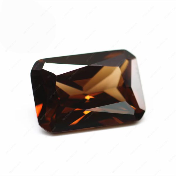Coffee/dark Coffee Cubic Zirconia Loose Gemstones Synthetic Machine Cut Octagon Shape CZ Stones - Image 2