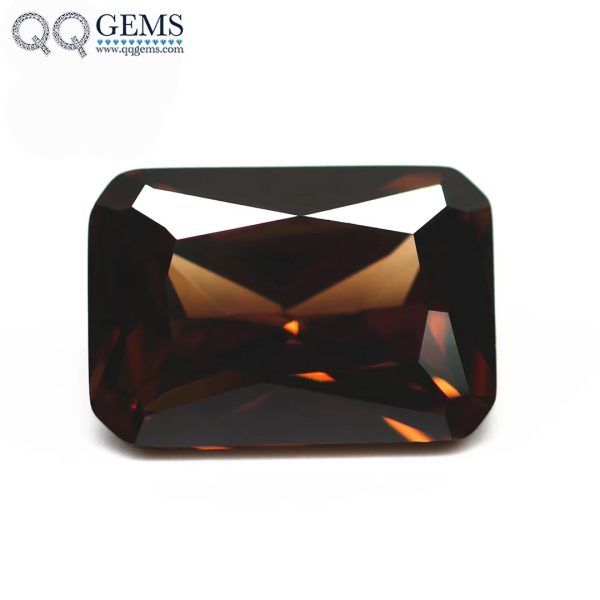 Coffee/dark Coffee Cubic Zirconia Loose Gemstones Synthetic Machine Cut Octagon Shape CZ Stones