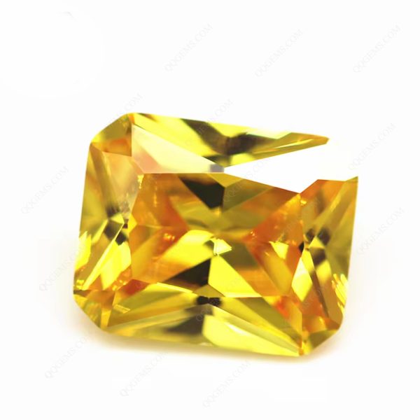 Octagon Shape Princess Cut Golden Yellow Cubic Zirconia Loose Gemstones Synthetic Octagon Shape CZ Stones - Image 3