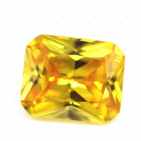 Octagon Shape Princess Cut Golden Yellow Cubic Zirconia Loose Gemstones Synthetic Octagon Shape CZ Stones - Image 4