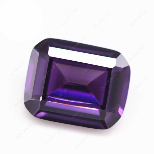 Amethyst/D-amethyst Emerald Cut Cubic Zirconia Gemstones Artificial Octagon Shape Step Cut CZ Loose Stones - Image 2
