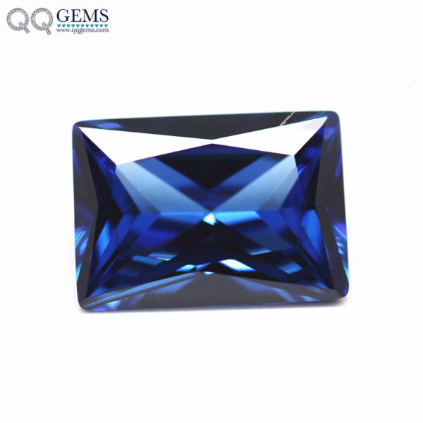 Blue/sapphire Blue baguette Cut Cubic Zirconia Loose Gems Artificial baguette Shape CZ Stones
