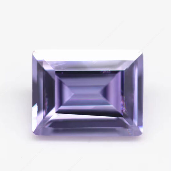 Lavender Step Cut baguette Cut Cubic Zirconia Gemstones Synthetic baguette Shape Step Cut Loose CZ Stones - Image 4