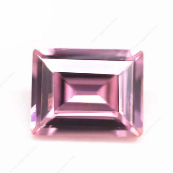 Pink Machine Cut baguette Cut Cubic Zirconia Loose Gemstones Synthetic baguette Shape Step Cut CZ Stones - Image 3