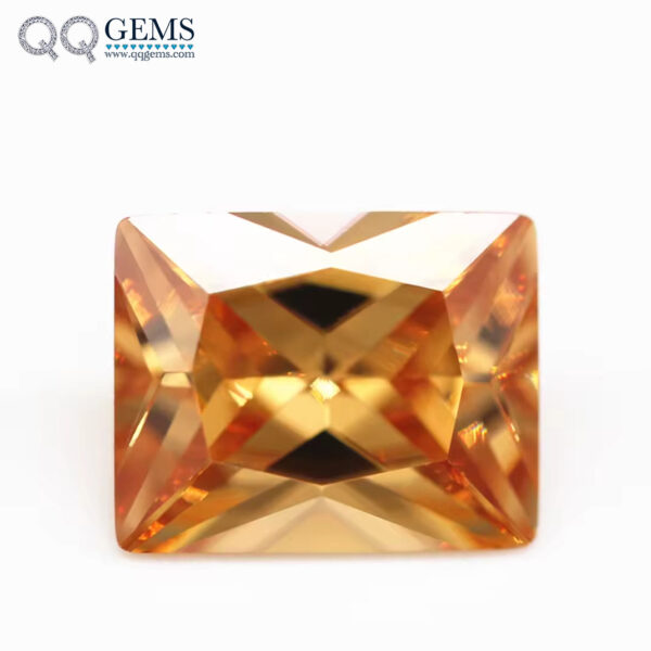 Champagne/D-champagne baguette Cut Cubic Zirconia Gems Artificial baguette Shape Princess Cut CZ Stones
