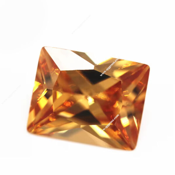 Champagne/D-champagne baguette Cut Cubic Zirconia Gems Artificial baguette Shape Princess Cut CZ Stones - Image 2