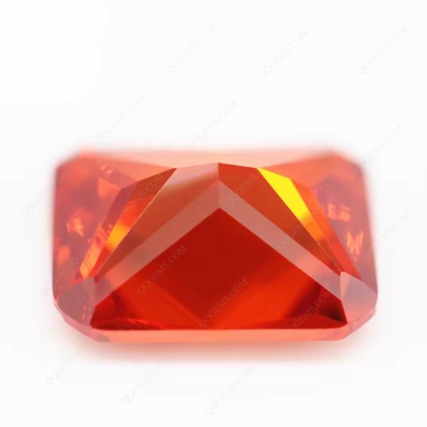 Orange/orange Red Cubic Zirconia Loose Gems Synthetic Princess Cut Rectangle Shape CZ Stones - Image 4