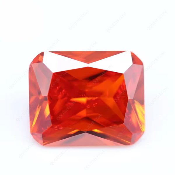 Orange/orange Red Cubic Zirconia Loose Gems Synthetic Princess Cut Rectangle Shape CZ Stones - Image 5