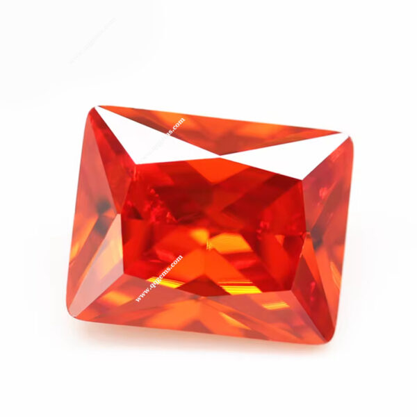 Orange/orange Red baguette Cut Cubic Zirconia Loose Gems Synthetic Princess Cut Rectangle Shape CZ Stones - Image 4
