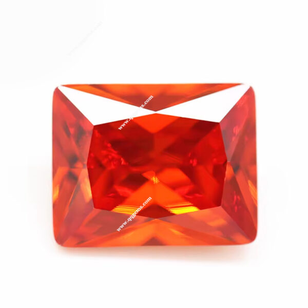 Orange/orange Red baguette Cut Cubic Zirconia Loose Gems Synthetic Princess Cut Rectangle Shape CZ Stones - Image 2