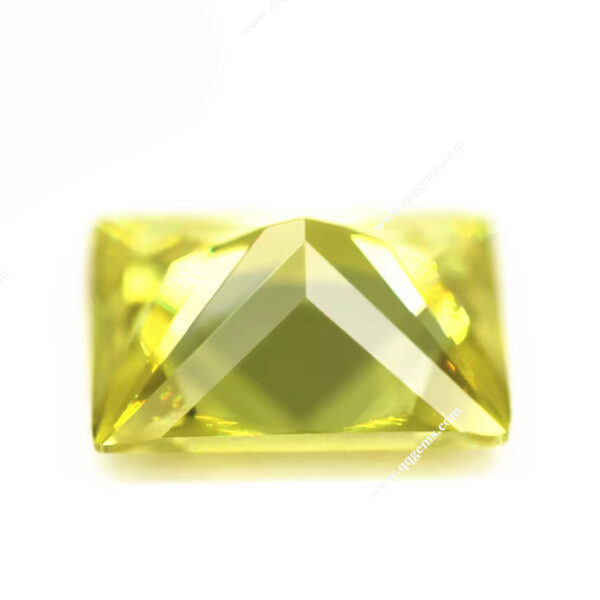 Olive Cubic Zirconia Loose Gemstones Synthetic Princess Cut baguette Shape CZ Stones - Image 2